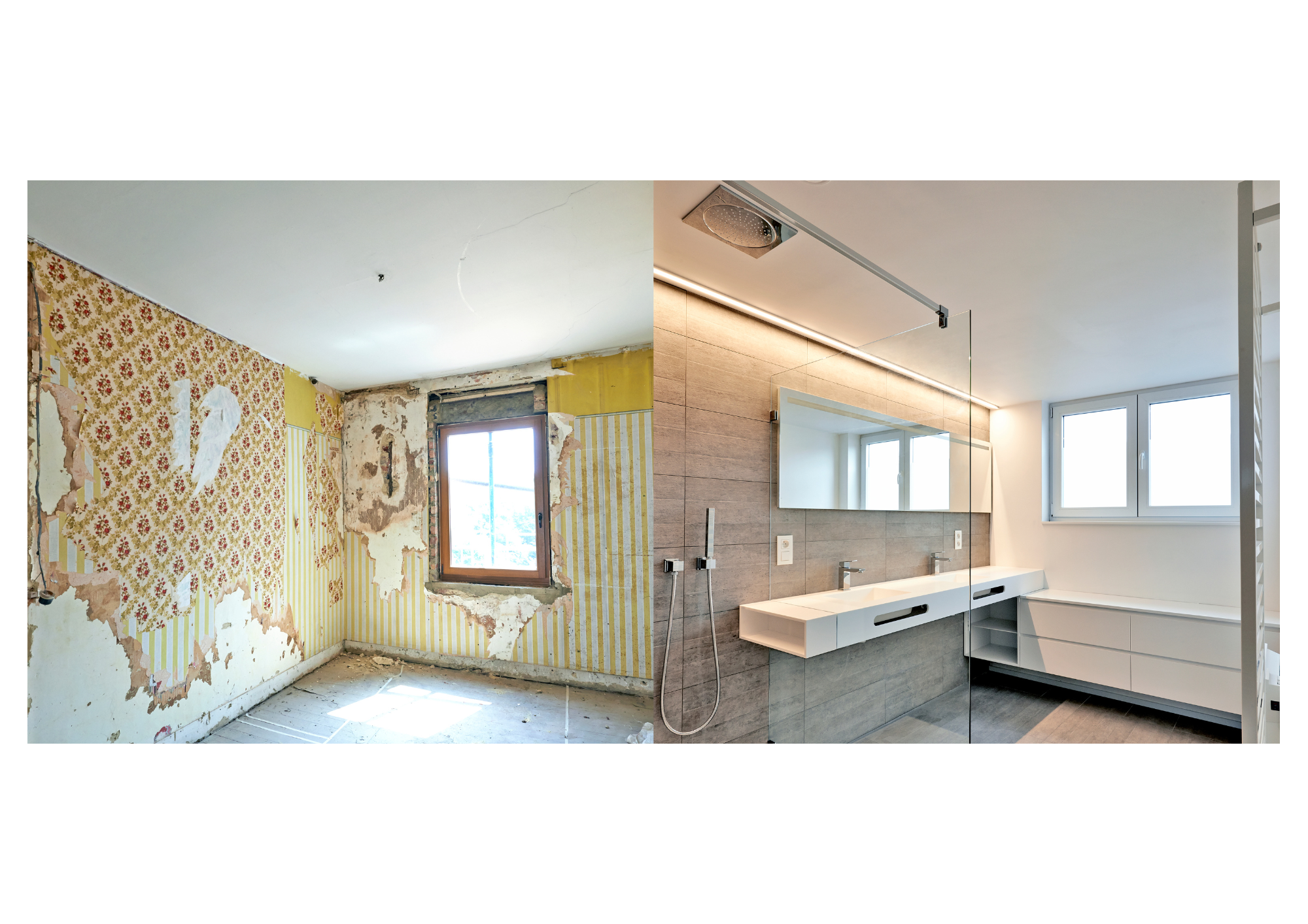 Il bagno, ripensato — Prima / Dopo