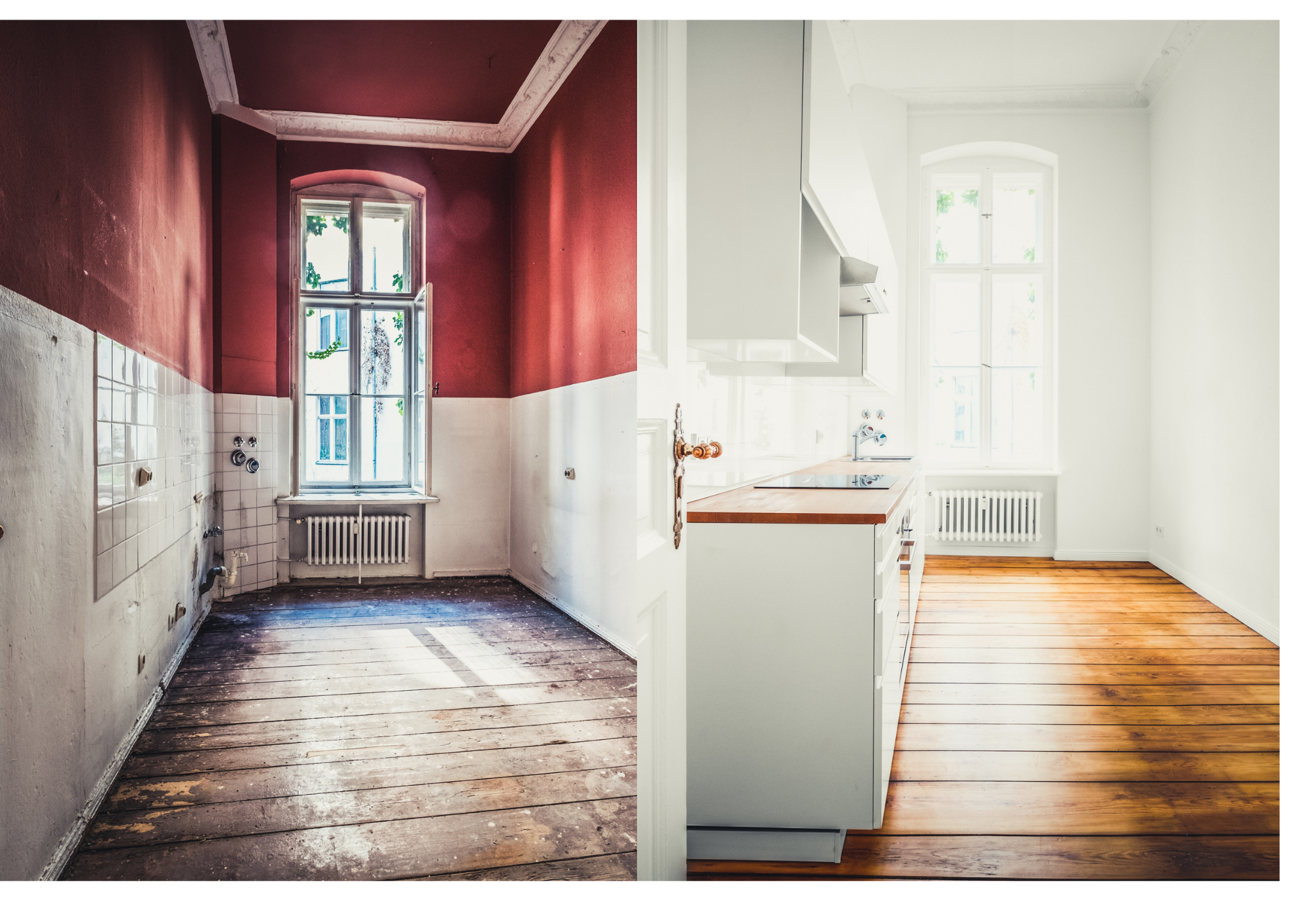 Cucina luminosa dopo il rinnovo